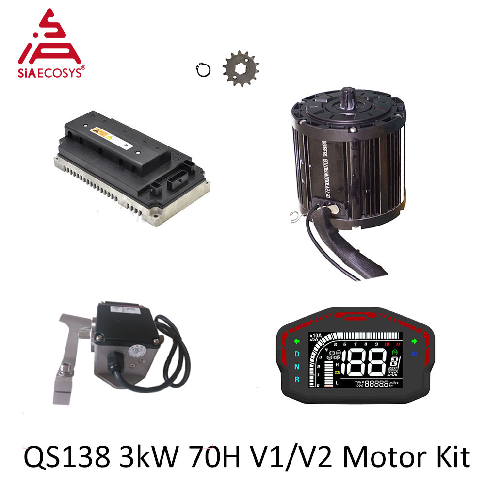 QSMOTOR QS138 3000W 72V มิดไดร - Fardriver Nd72850 Controller บทวิจารณ์และราคา
