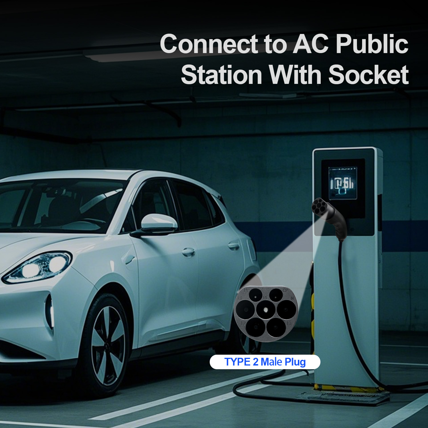 หัวปลั๊กชาร์จรถยนต์ไฟฟ้า Kolan - Ev Charger Type 2 22Kw 32A 3 Phase บทวิจารณ์และราคา